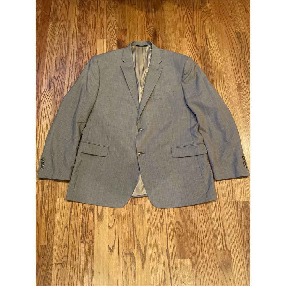 Jos A Bank Men's Brown Houndstooth Blazer Size 48 Long Wool Preppy Two Button